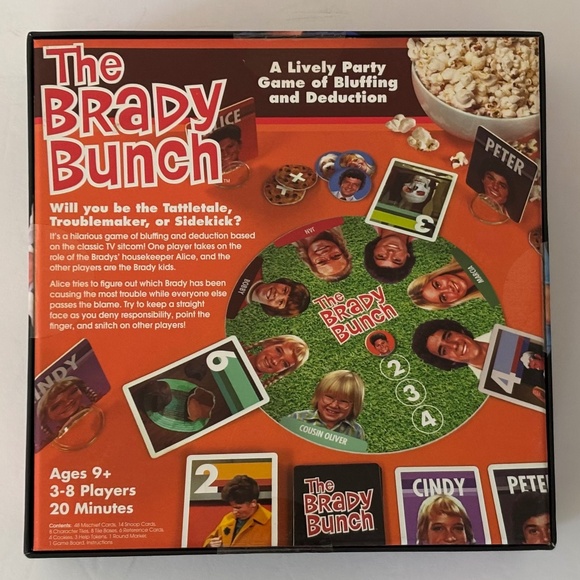 The Brady Bunch Party Game Ages 9+ / 3-8 Players / 2018 Release - NEW - Picture 2 of 5